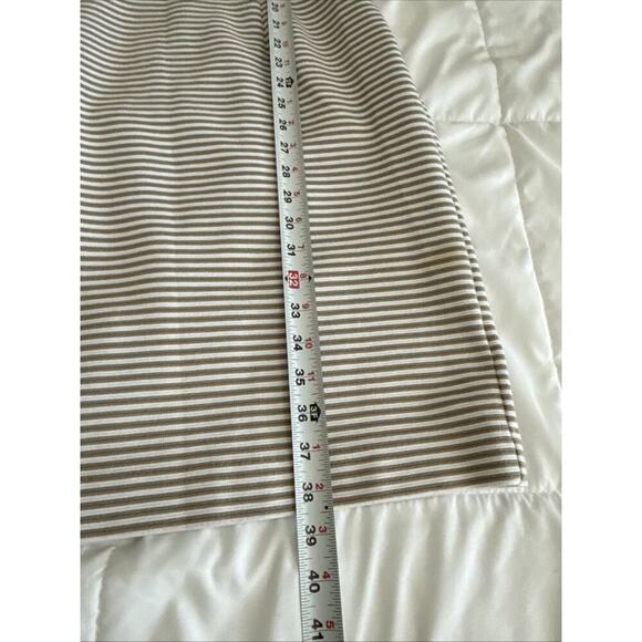 Banana Republic Tan and White Striped Sheath Dress size 14 - Picture 10 of 10
